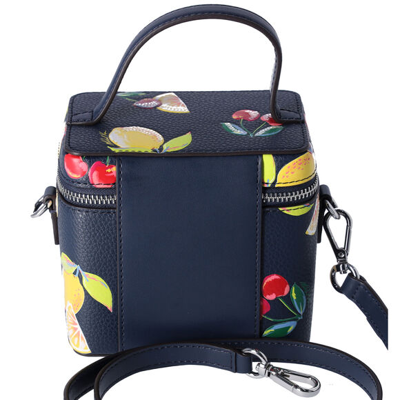 Michael Kors Sandrine Small Sequined Lemon Print Crossbody Bag Vanity Case - Picture 3 of 5